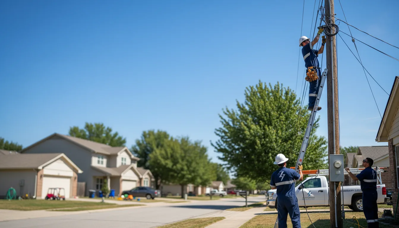 Residential electrician providing installation services in Mount Auburn, IL